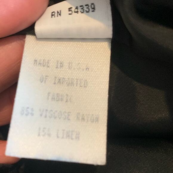 Gianni Petite Blazer Black 10 Womens Button Front Business Casual Classic Preppy - Picture 6 of 6